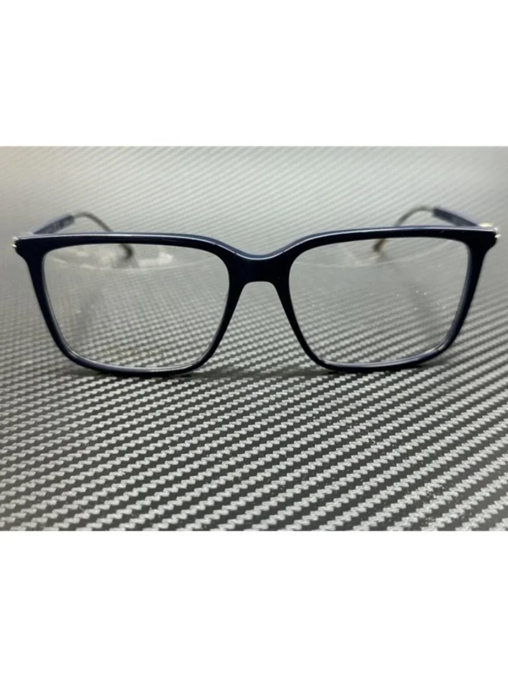 New Gucci Men Blue Ruthenium Eyeglasses 56-16-145